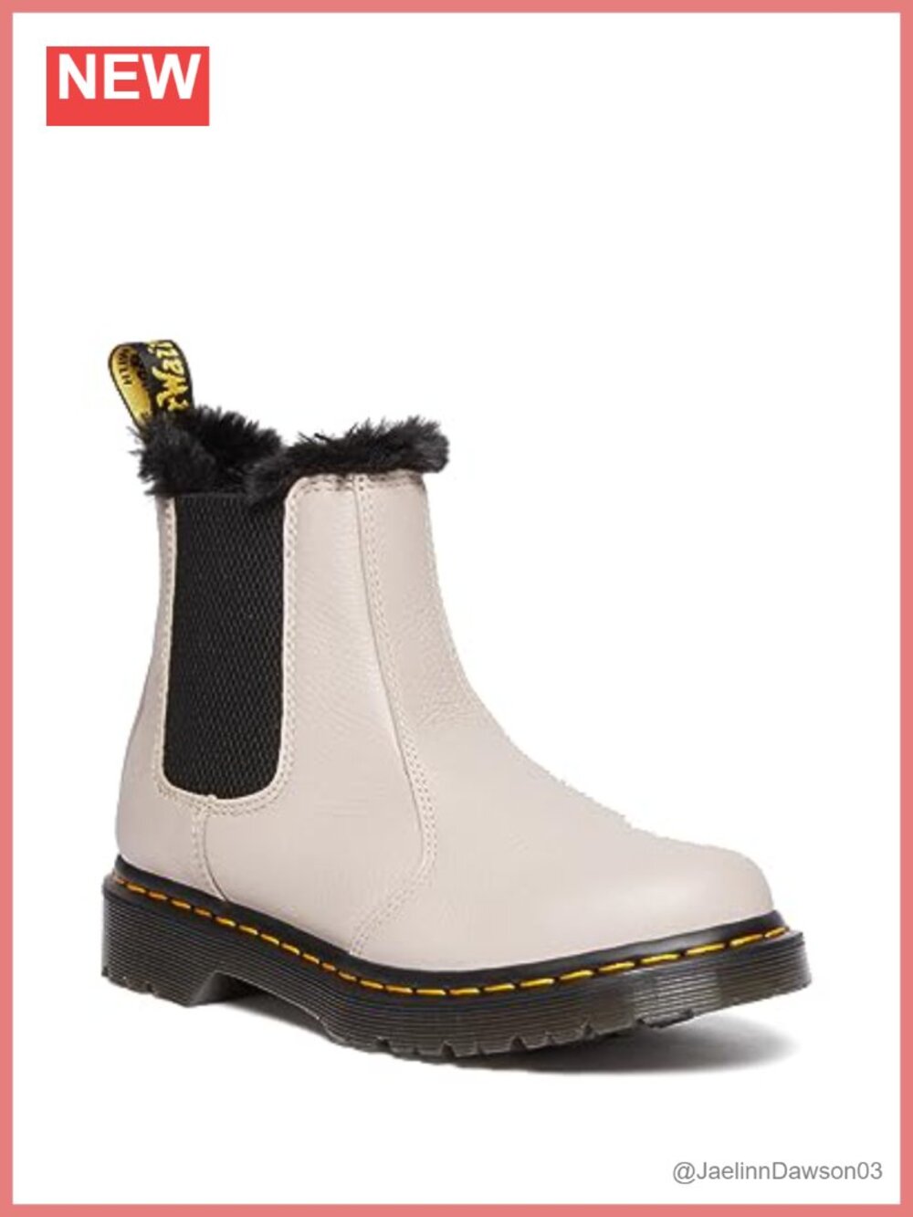 Faux Fur Lined Pull-On Chelsea Boots with Chunky Sole